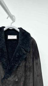 Saint Laurent Double-breasted Shearling Short Coat