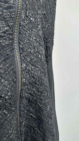 Masnada Suede Sleeve Full-Zip Hoodie