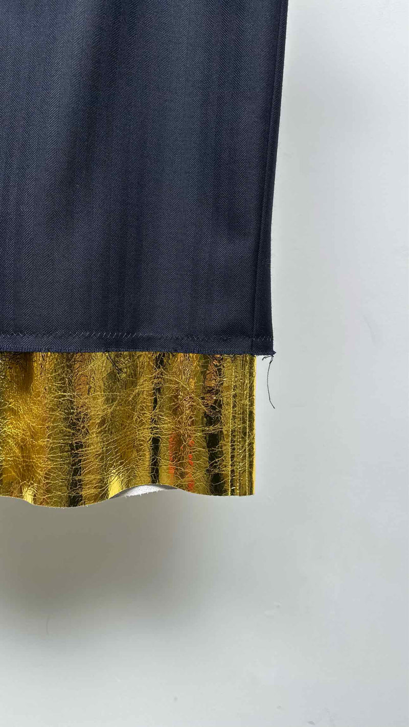 Dries Van Noten Bottom-leather Stripe Skirt