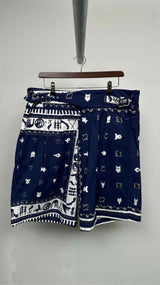 Margiela Bandana Buckled-waist Wide Shorts