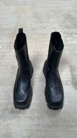 Prada Square-Toe Chelsea Boots