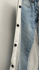 Ben Taverniti Avantgarde Deconstructed Denim-paneled Skirt