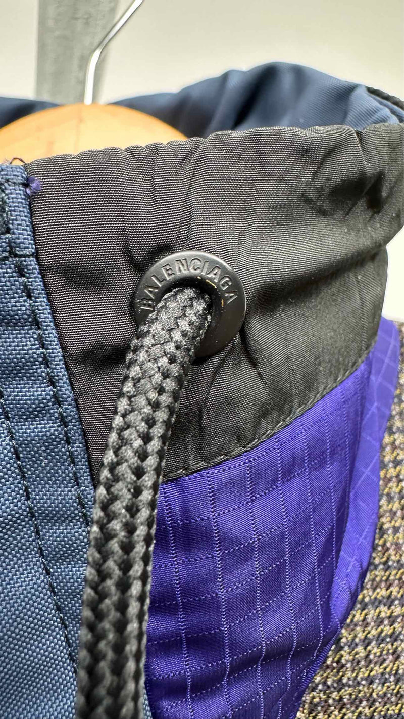 Balenciaga Double-breasted Houndstooth Oversized Long Coat