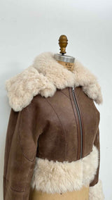 KNWLS Cropped Shearling Jacket