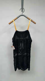 Bode N/S Corinthia Teddy Lace Silk Mini Dress
