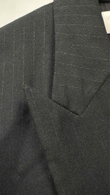 Saint Laurent Glitter Pinstripe Double-Breasted Blazer Jacket