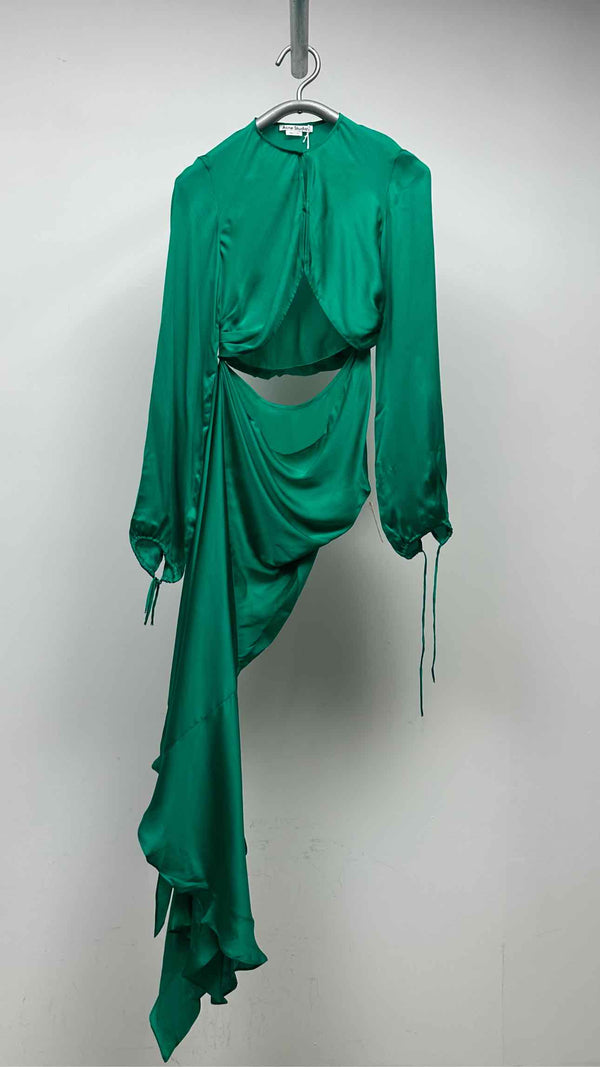Acne Studios L/S Asymmetrical Cut Out Silk Dress