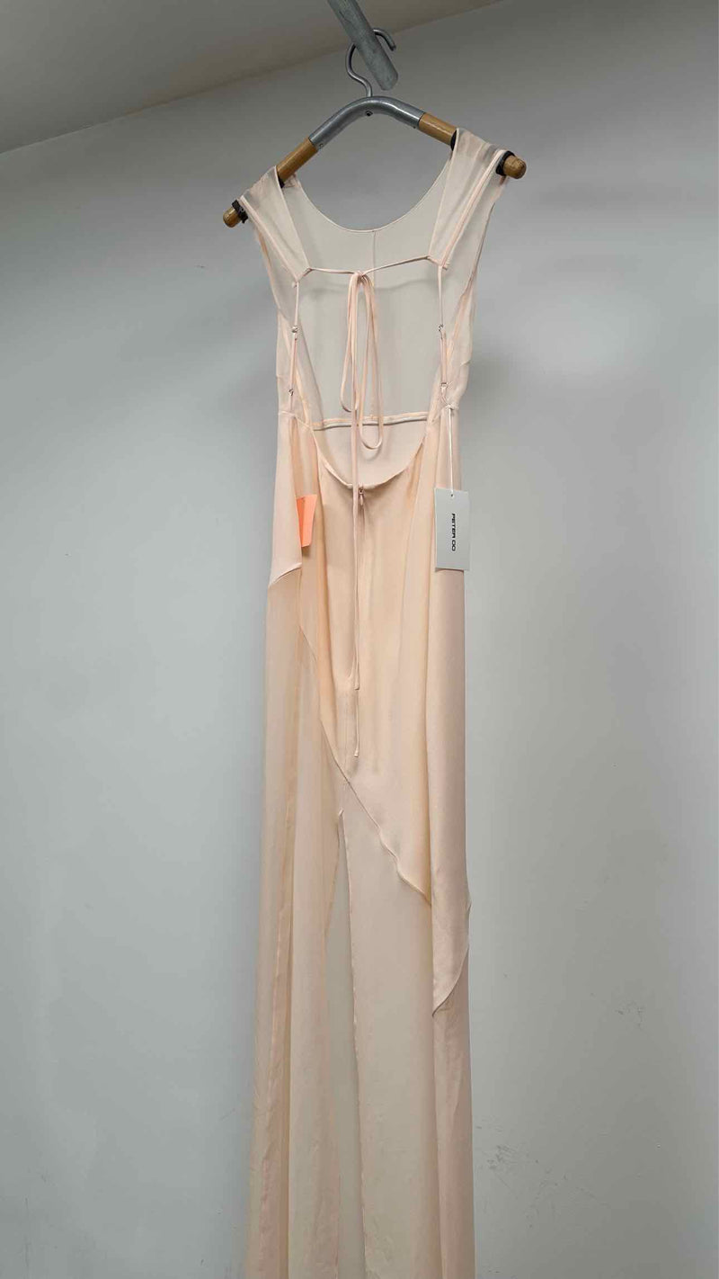 Peter Do N/S Combo Open Back Sheer Gown