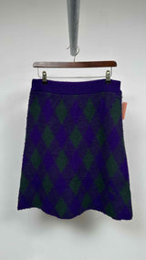 Burberry Diamond-pattern Knit Skirt