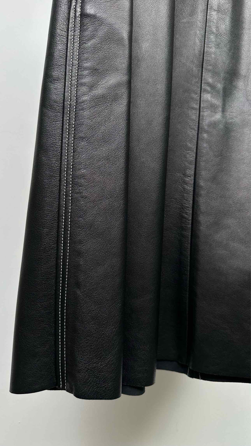 CELINE Leather Skirt