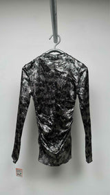 Isabel Marant L/S Floral Glitter Gathered Top