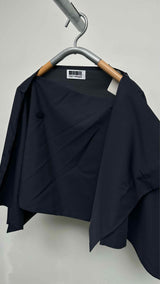 132 5. Issey Miyake Cropped Wrapped Square Haori Jacket