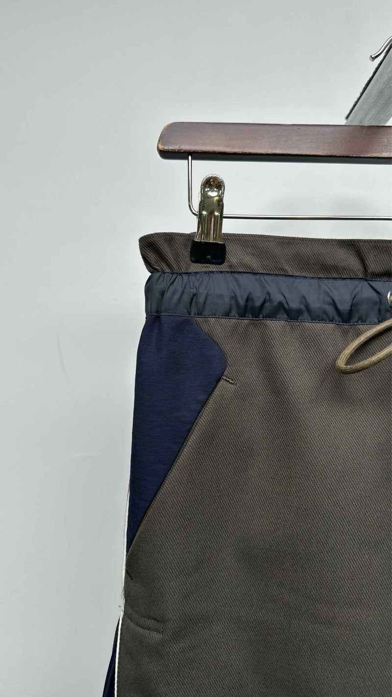 Sacai Side-pleated Hybrid Skirt