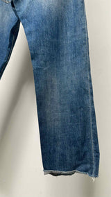 Christian Dior Distressed Slim-fit Raw-hem Jeans