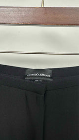 Giorgio Armani Drap-detailed Pleated Silk Wide Pants