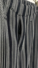 Homme Plisse Stripe Pleated Easy Shorts