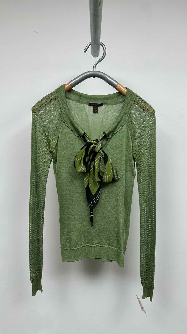 Louis Vuitton Scarf-neck Mesh Sweater