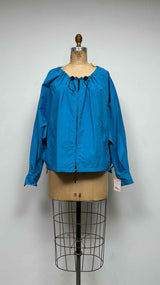 Marni Zip-up Collarless Gathered Blouson Jacket