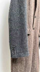 Comme Des Garcons Shirt Color Blocking Boiled Wool Coat