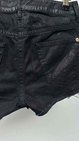Chanel Waxed Low-end Denim Shorts