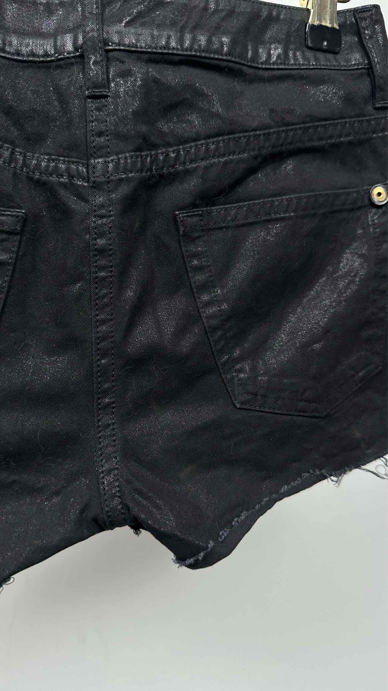 Chanel Waxed Low-end Denim Shorts