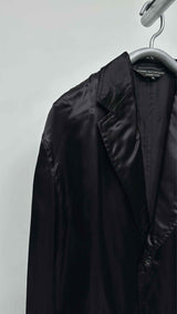 Comme Des Garcons Homme Plus Back-logo Floral Oversized Satin Jacket