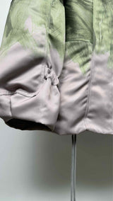 Dries Van Noten Vanilla Brushstroke Print Hooded Balloon Jacket