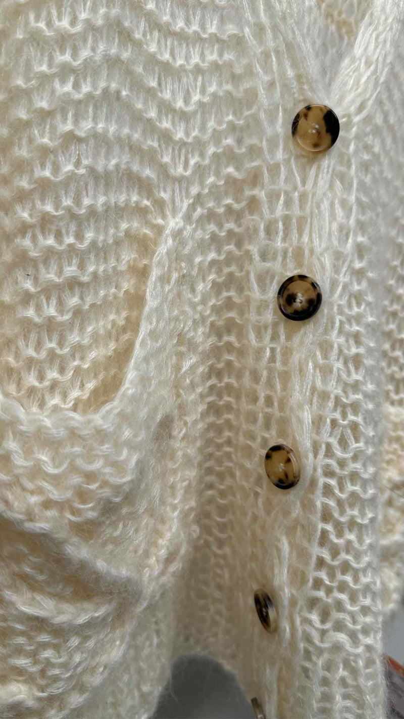 LOEWE Anagram Mohair Loose-knit Cardigan