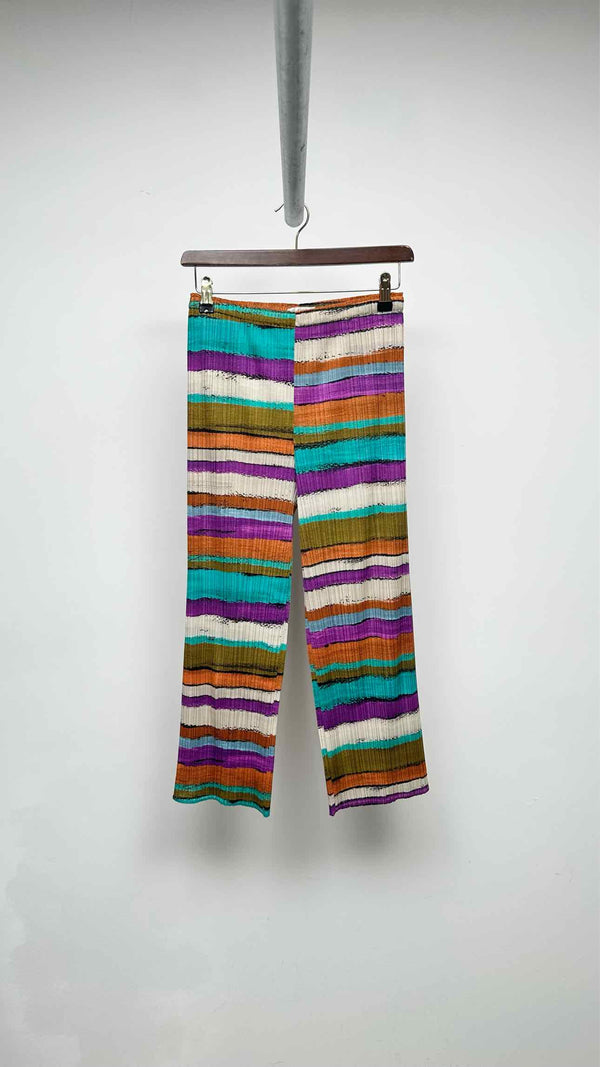 Pleats Please Border Pleated Pants