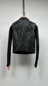 Rick Owens Hammered Leather Biker Jacket