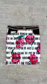 Moschino Couture Printed Chain Skirt