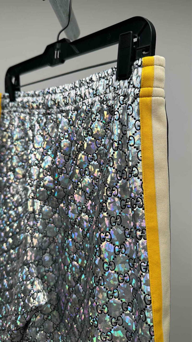 Gucci Laminated Sparkling GG Jersey Shorts