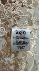 Sea Front-embroidered V-neck Top