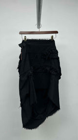Tao Comme Des GarÃ§ons Asymmetrical Fringed Skirt