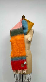 LOEWE Color-blocking Mohair-knit Scarf