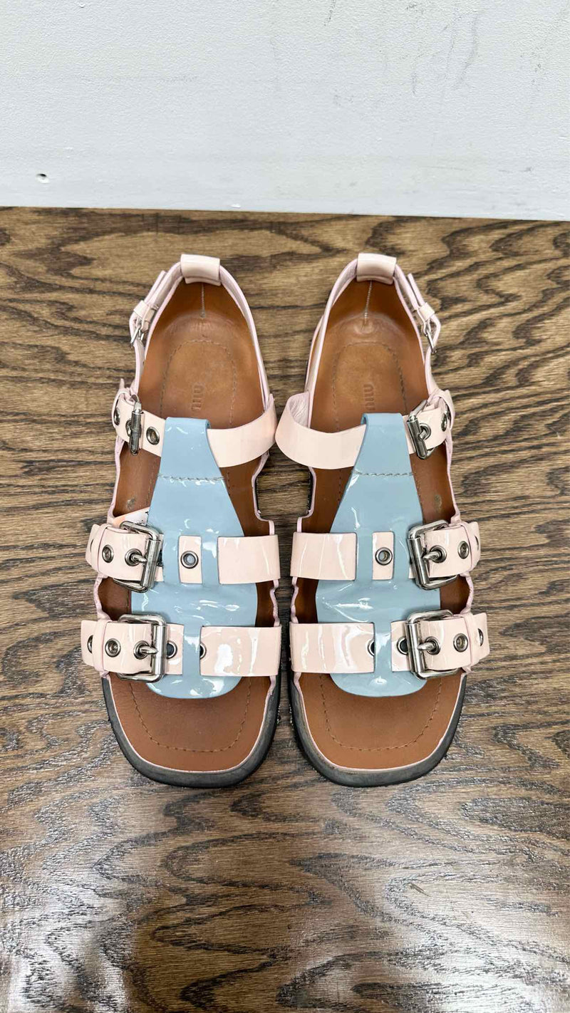 Miu Miu Patent Leather Sandals