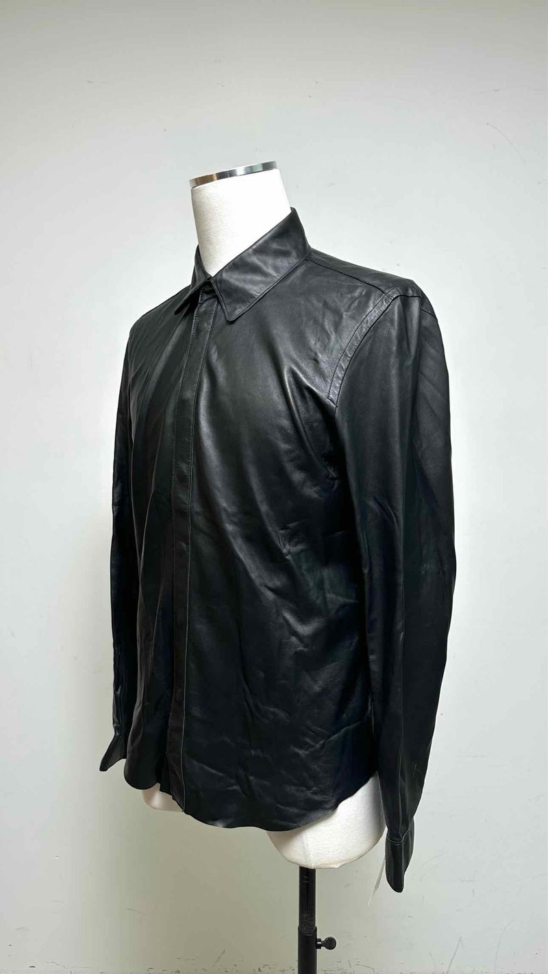 John Varvatos Lamb Leather Shirt