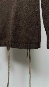 Ann Demeulemeester Suede-bow-closer Cardigan