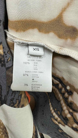 Givenchy N/S Tribal Print Silk Top