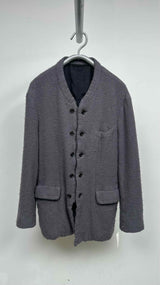 Comme Des Garcons Homme Plus Pilling Boiled-wool Collarless Coat