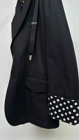 Moschino Couture Suspender Polka-Dot-Cuff Blazer Jacket