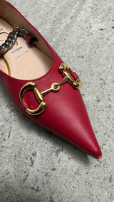 Gucci Pointy-toe Horsebit Flats
