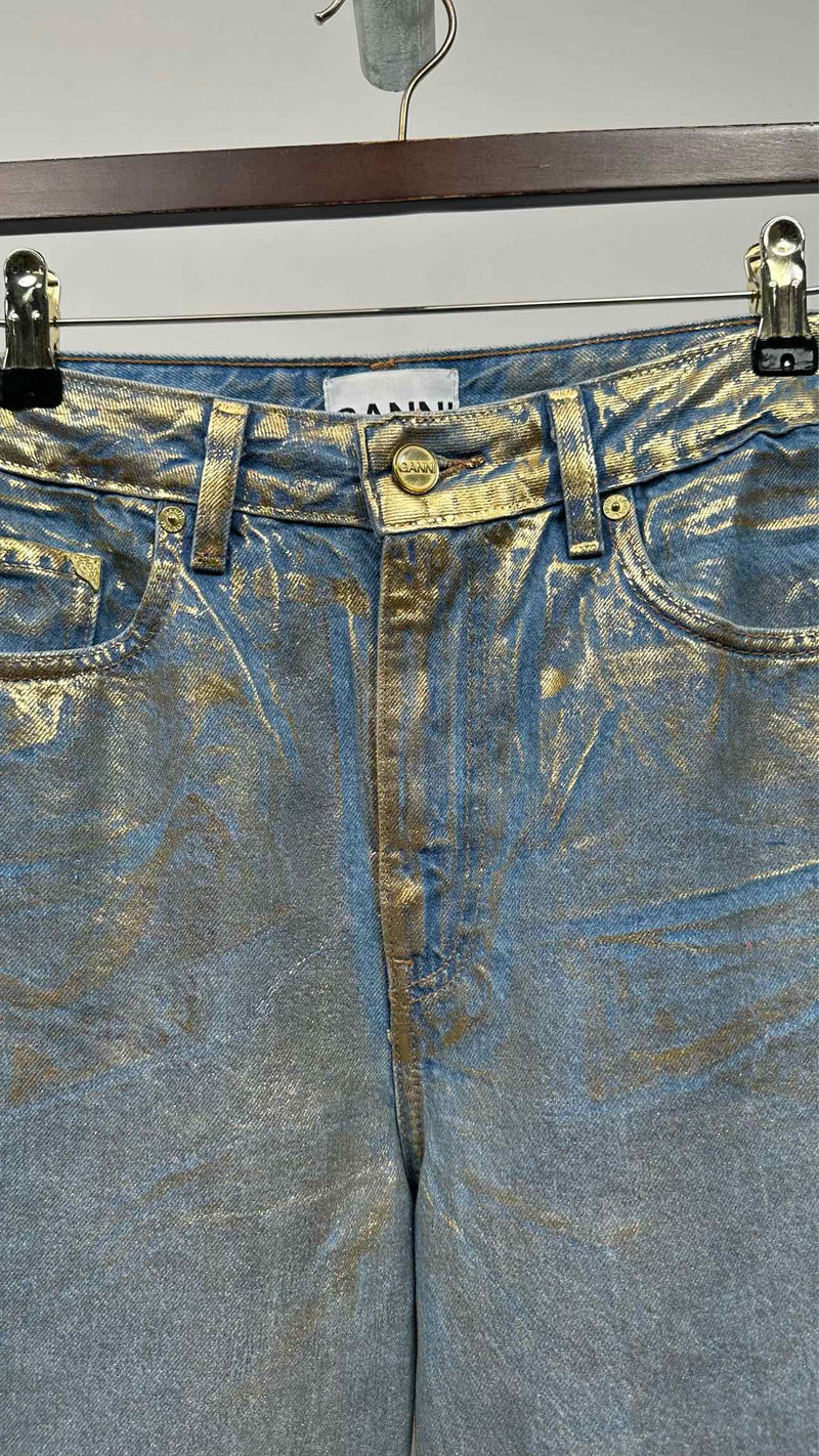 Ganni Spray-effect Boyfriend Jeans