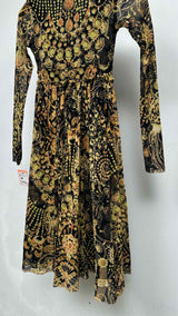 Jean Paul Gaultier L/S Jewelry-printed Mesh Dress