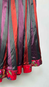 Jean Paul Gaultier Floral Stripe Satin Skirt