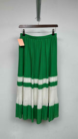 Dries Van Noten Two-tone Pleated Long Skirt