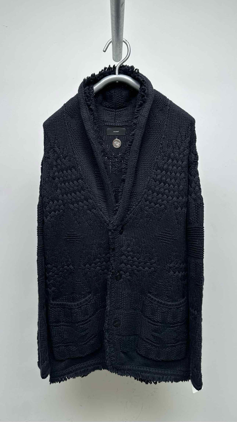 Alanui Shawl-neck Oversized Cable Cardigan