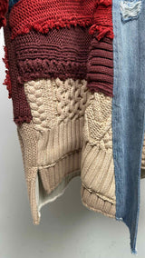 Greg Lauren Reconstructed Knit Docking Haori Jacket