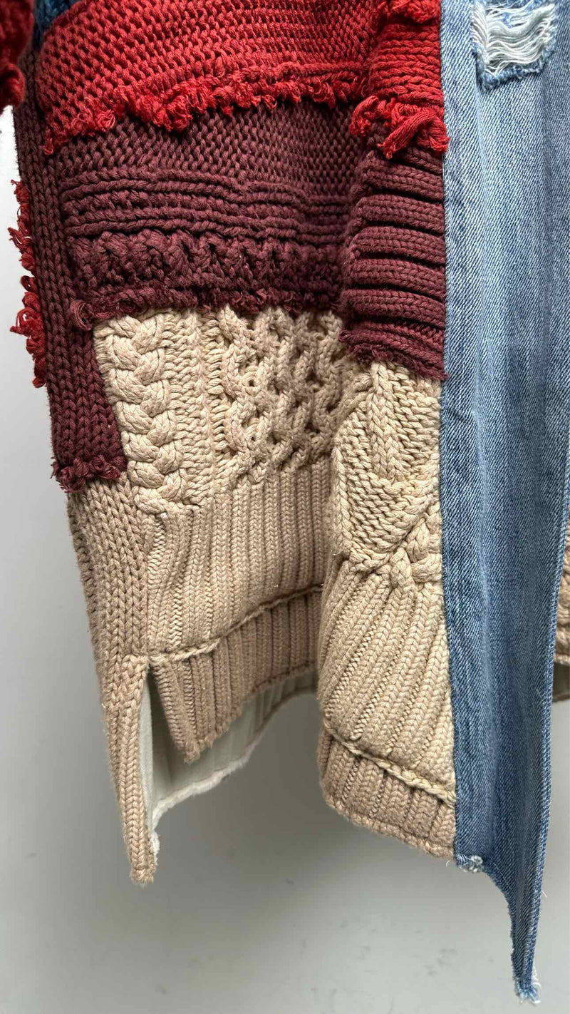 Greg Lauren Reconstructed Knit Docking Haori Jacket