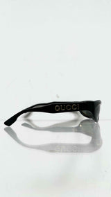 Gucci Metal-rim Cat-eye Mask Sunglasses
